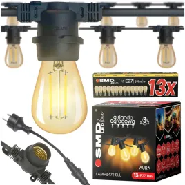 girlanda-ogrodowa-swietlna-10m-13x-zarowka-led-1w-e27-przewod-wodoszczelna