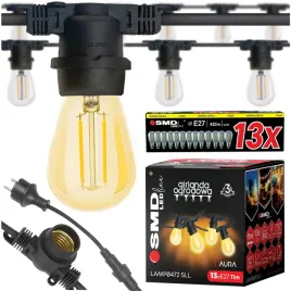 girlanda-ogrodowa-swietlna-10m-13x-zarowka-led-e27-przewod-wodoszczelna