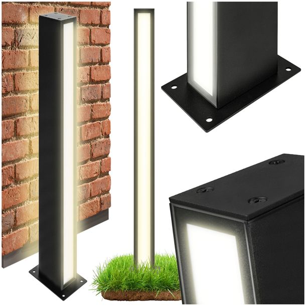Lampa LED Ogrodowa dwustronna słupek 60cm zewnętrzna 4000K LED czarna