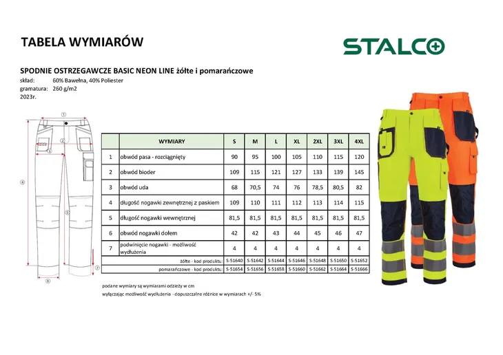 spodnie-robocze-basic-neon-line-zolte-l-stalco-s-51644-marka-stalco