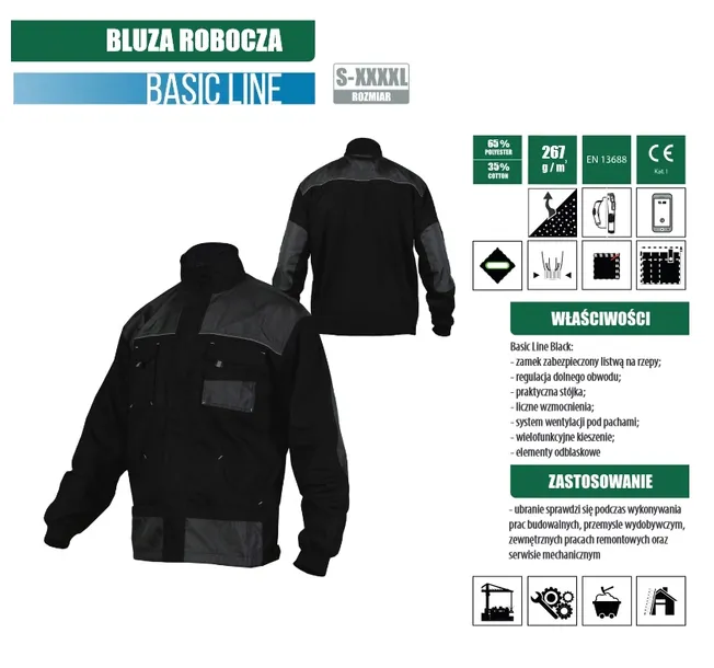 stalco-bluza-robocza-basic-line-czarna-l-s-51004-gramatura-materialu-260-g-m