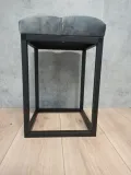 taboret-tapicerowany-piko-30-alu-loft-stan-nowy