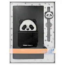 zestaw-2w1-notatnik-dlugopis-nimmy-big-eyed-pet-2-0-panda-czarny-black