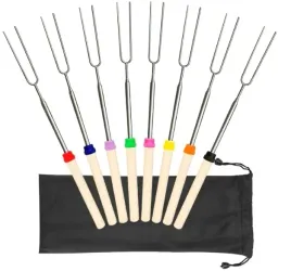 8x-szaszlyki-widelce-grill-skladane-regulowane-szpikulce-stal-ognisko-bbq