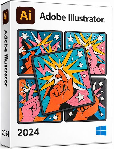 ADOBE ILLUSTRATOR 2024 WIN BOX / Licencja Bezterminowa Komercyjna