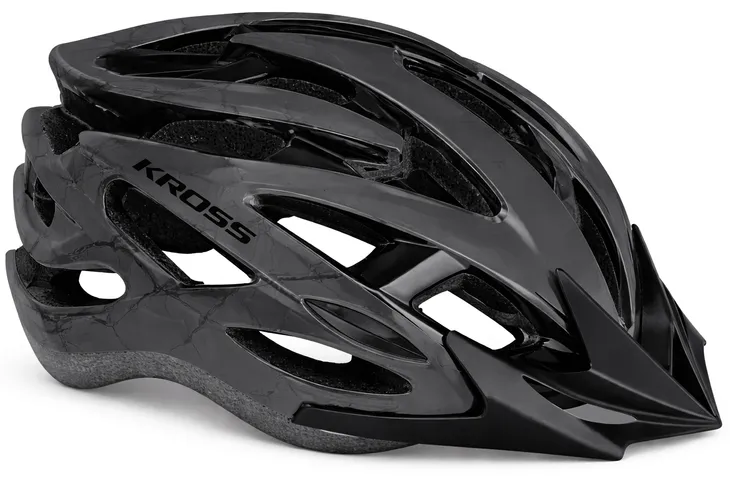 Kask rowerowy Kross Laki 0008LBK czarny/szary 58-61 cm L