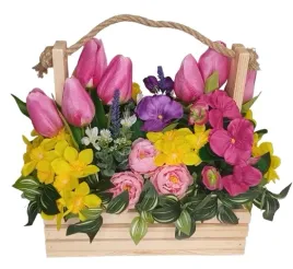 kwiaty-w-skrzynce-dekoracja-wielkanoc-flowerbox-drewno-ozdoba-wiosenne