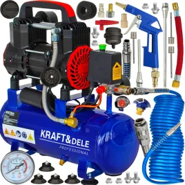kompresor-bezolejowy-sprezarka-powietrza-9l-cichy-pistolet-waz-zestaw