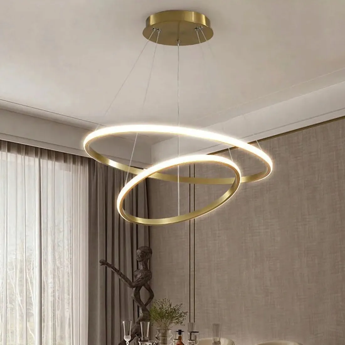 lampa-sufitowa-led-wiszaca-zyrandol-2-ring-kregi-z-pilotem-zlota-40cm
