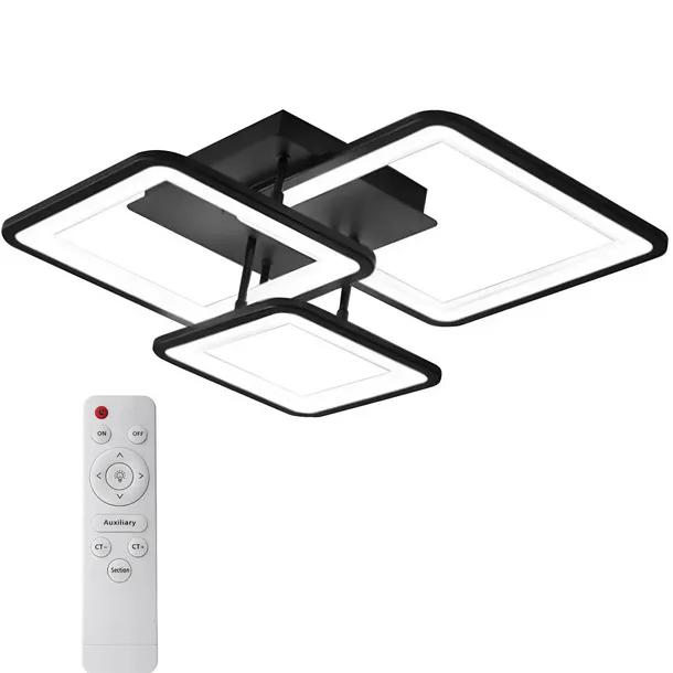 lampa-sufitowa-plafon-zyrandol-72w-czarna-led-pilot-3-kolory-kwadraty-liczba-punktow-swiatla-2