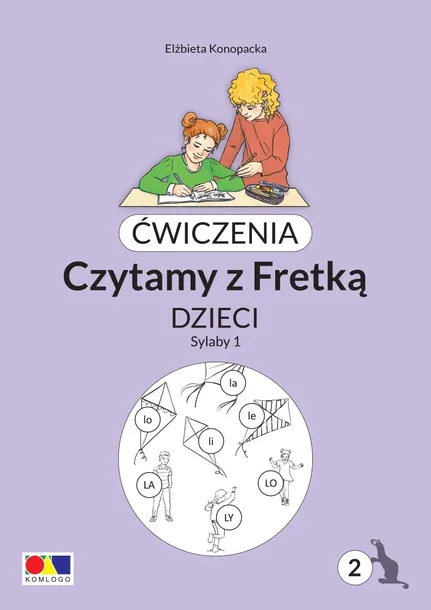 Czytamy z Fretką cz.2 Dzieci Sylaby czytanie metodą sylabową zeszyt ćwiczeń