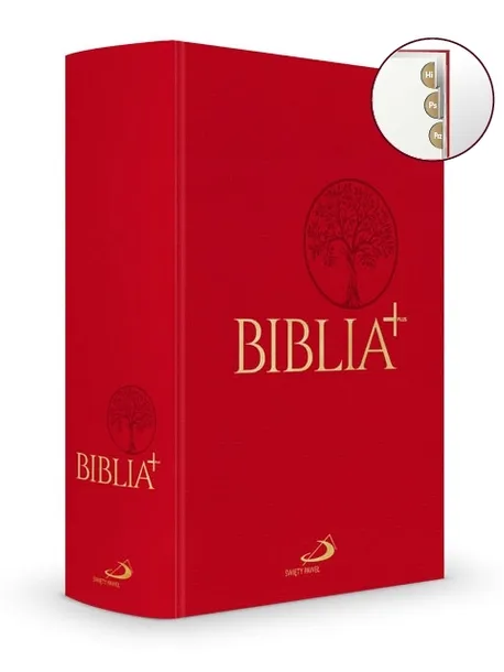 Biblia Plus płótno czerwona z paginacją Pismo Święte NT i ST najnowsze EśP
