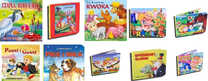 KLASYKA BAJEK DLA DZIECI 10 KARTONOWYCH KSIĄŻEK dla maluszków twarde nr.2