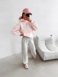 bluza-damska-lucky-mindset-o-la-voga-pudrowy-roz-s