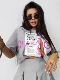 spodniczko-spodenki-plisowane-ash-olavoga-szare-xs