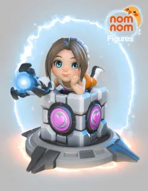 chibi-figurka-chell-portal-nomnom-figures-druk-3d-14k-prezent