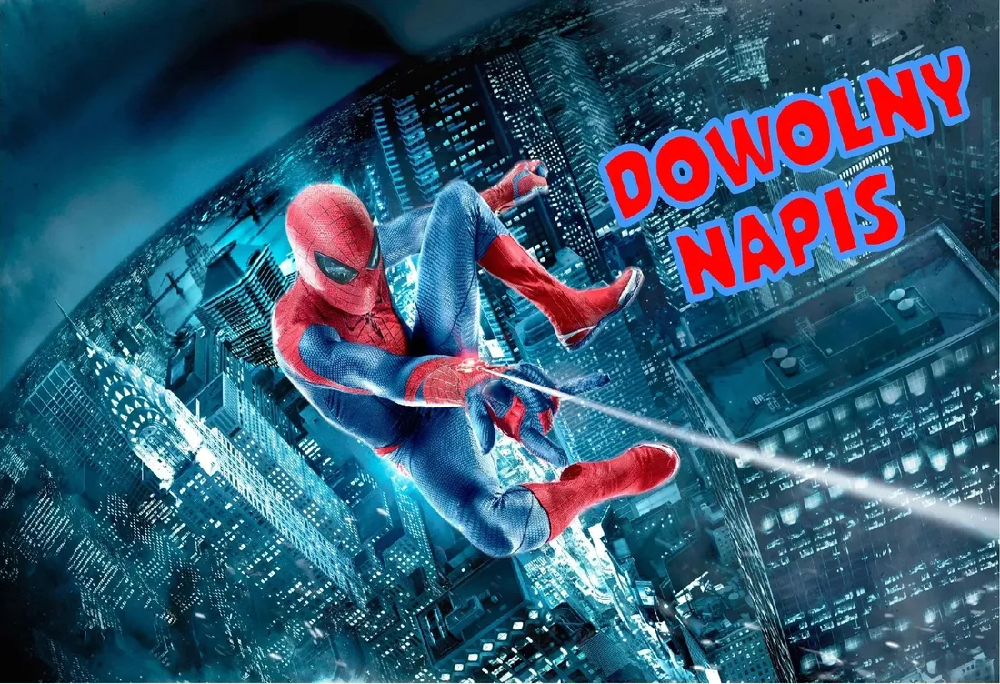 poduszka-spider-man-dowolny-napis-gratis-stan-nowy