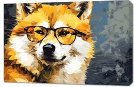 obraz-90x60cm-intelektualny-psiak