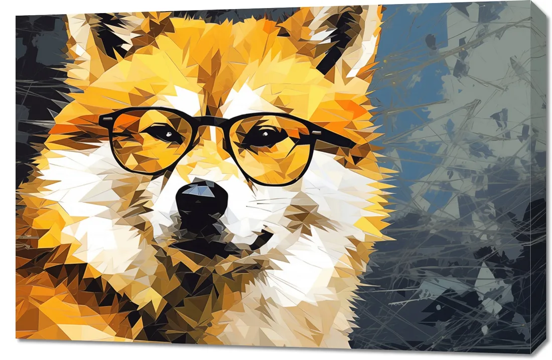 obraz-90x60cm-intelektualny-psiak