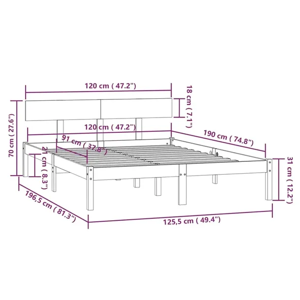 810121-bed-frame-black-solid-wood-120x190-cm-4ft-small-double-wysokosc-mebla-20-cm