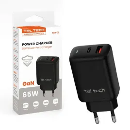teltech-ladowarka-sieciowa-gan-usb-typ-c-65w-qc-pd-czarny-tch-05