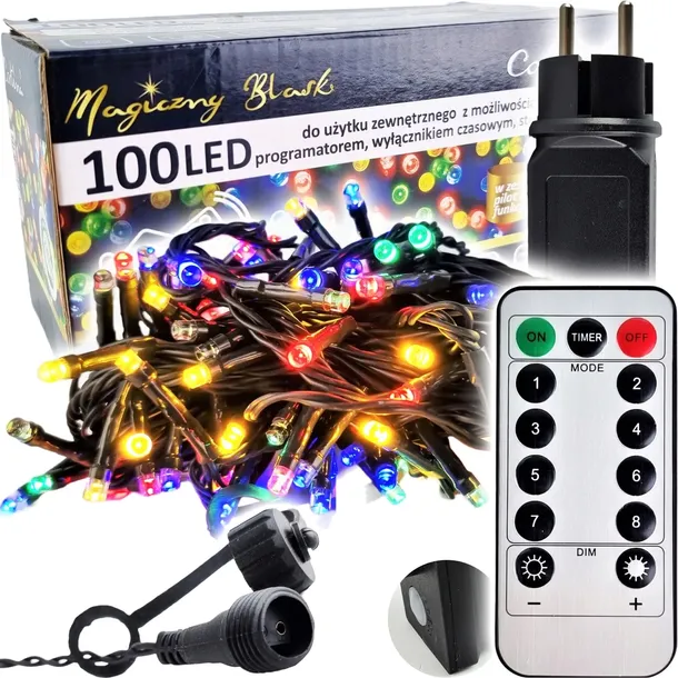 lampki-choinkowe-100-led-timer-sterowanie-pilotem