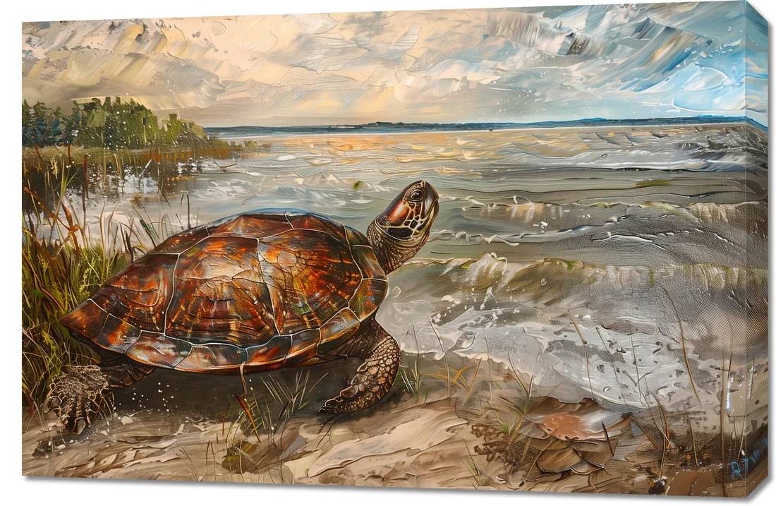 obraz-90x60cm-nadmorski-zolw