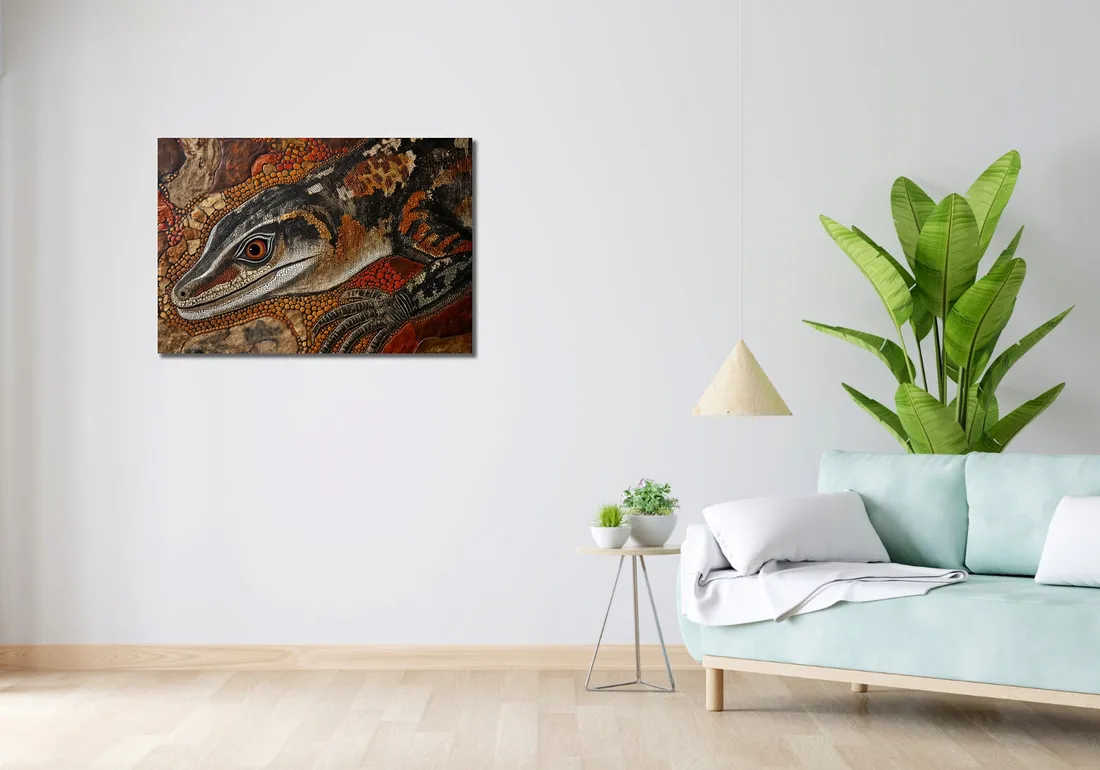 obraz-90x60cm-oko-jaszczurki