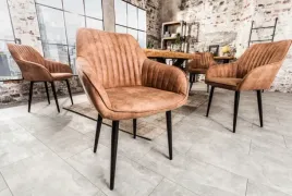 krzeslo-fotel-z-podlokietnikiem-vintage-jasnobrazowy-czarne-nogi
