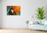 obraz-90x60cm-pingwinia-nuta-stan-nowy