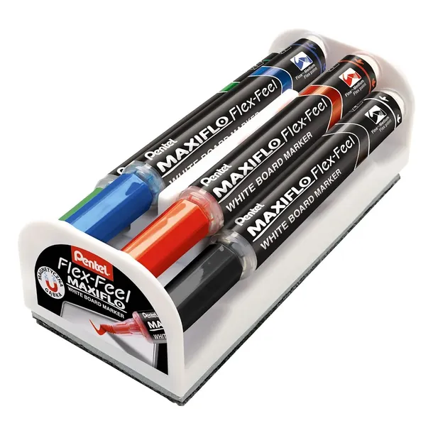 marker-do-bialych-tablic-4szt-flex-feel-pentel-stan-nowy