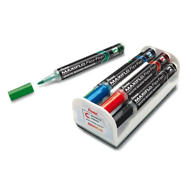 marker-do-bialych-tablic-4szt-flex-feel-pentel-stan-nowy