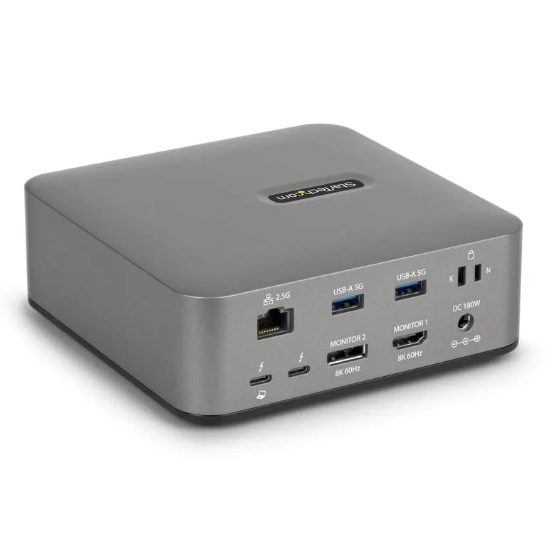startech-215ue-tb5usb4dock-stacja-dokujaca-przewodowa-thunderbolt-5-szar