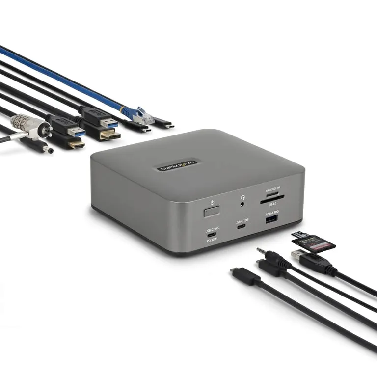 startech-215ue-tb5usb4dock-stacja-dokujaca-przewodowa-thunderbolt-5-szar