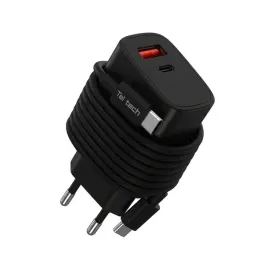teltech-ladowarka-sieciowa-usb-typ-c-25w-kabel-usb-c-usb-c-1m-czarny