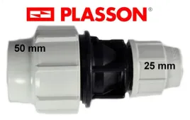 mufa-pe-redukcyjna-50x25plasson-skrecane