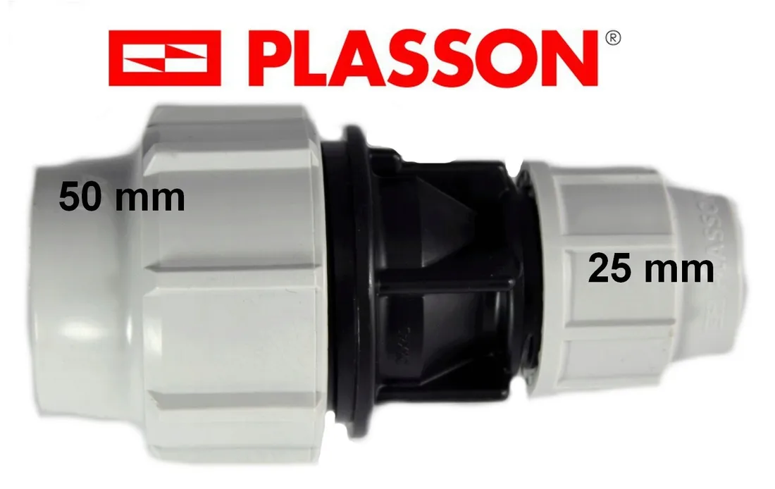 mufa-pe-redukcyjna-50x25plasson-skrecane