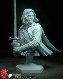 figurka-aragorn-the-lord-of-the-rings-popiersie-h3ll-creator-druk-3d