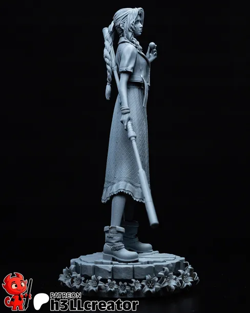 figurka-aerith-final-fantasy-h3ll-creator-druk-3d-14k-prezent-stan-nowy