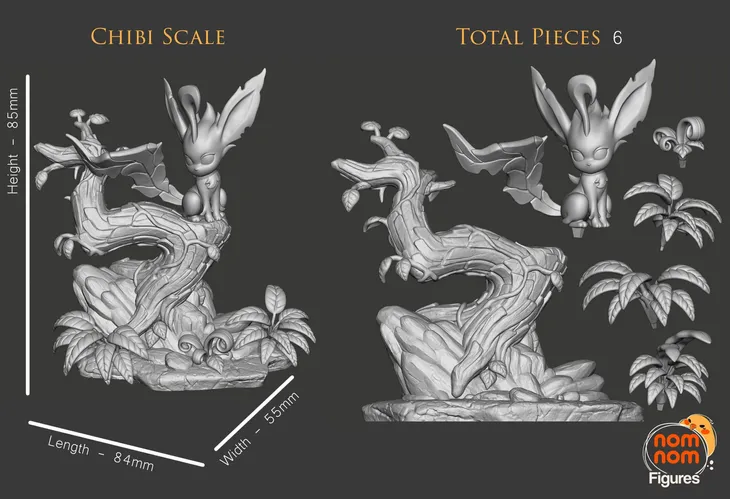 figurka-chibi-leafeon-eevee-evolution-pokemon-nomnom-figures-druk-3d-14k-wysokosc-produktu-8-5-cm