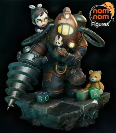 figurka-chibi-big-daddy-little-sister-bioshock-zywica-nomnom-model-3d