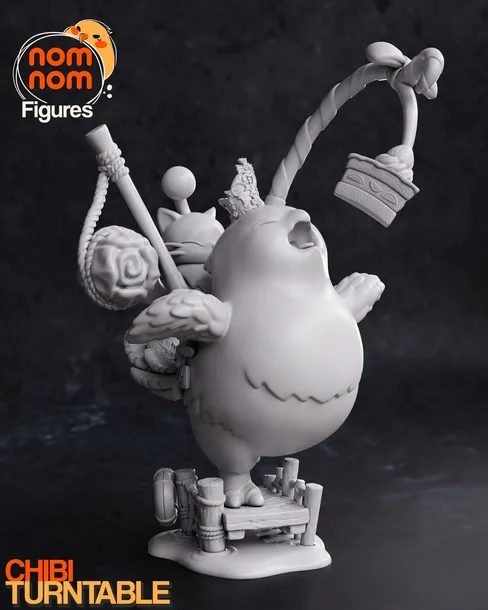 figurka-chibi-chocobo-final-fantasy-zywica-nomnom-model-3d-druk-3d-wysokosc-produktu-13-7-cm