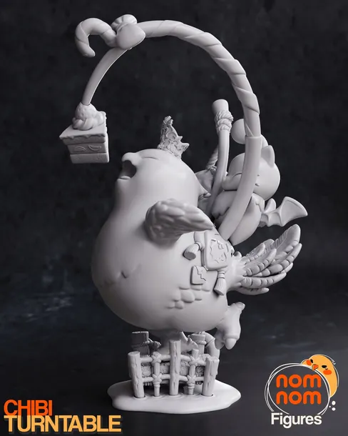 figurka-chibi-chocobo-final-fantasy-zywica-nomnom-model-3d-druk-3d-stan-nowy-wysokosc-produktu-13-7-cm