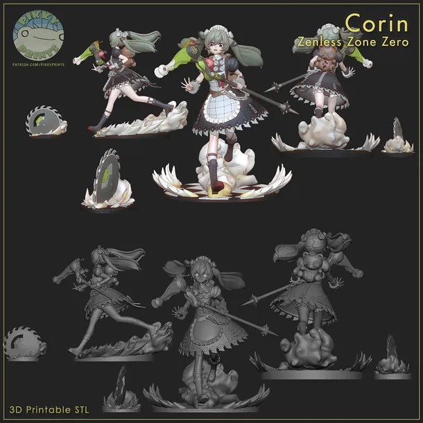 figurka-corin-zenless-zone-zero-pikky-prints-druk-3d-prezent-stan-nowy-wysokosc-produktu-21-7-cm
