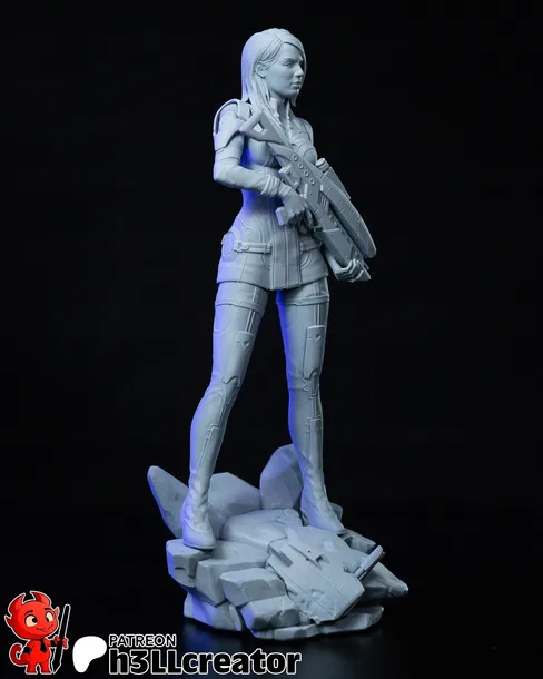 figurka-ashley-williams-mass-effect-h3ll-creator-druk-3d-prezent-wysokosc-produktu-13-1-cm