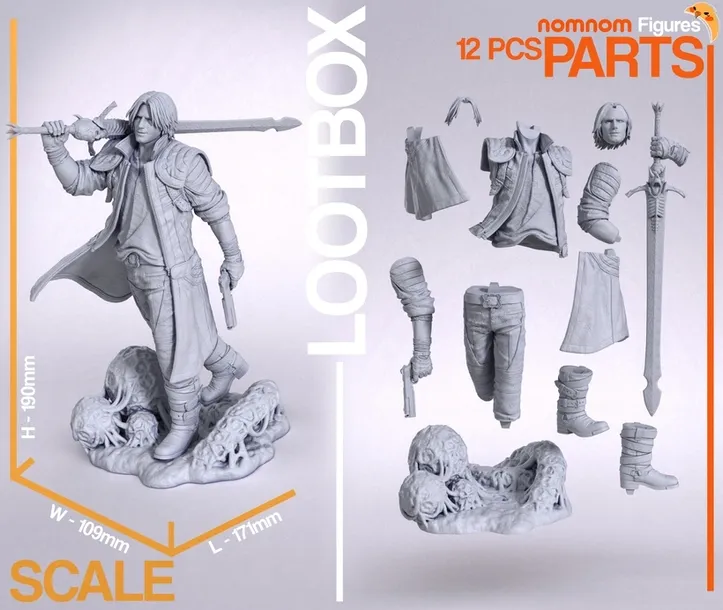 figurka-dante-devil-may-cry-nomnom-figures-druk-3d-prezent-wysokosc-produktu-19-cm