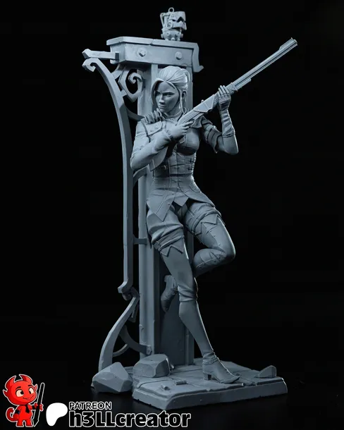 figurka-caitlyn-arcane-h3ll-creator-druk-3d-prezent-szerokosc-produktu-8-3-cm