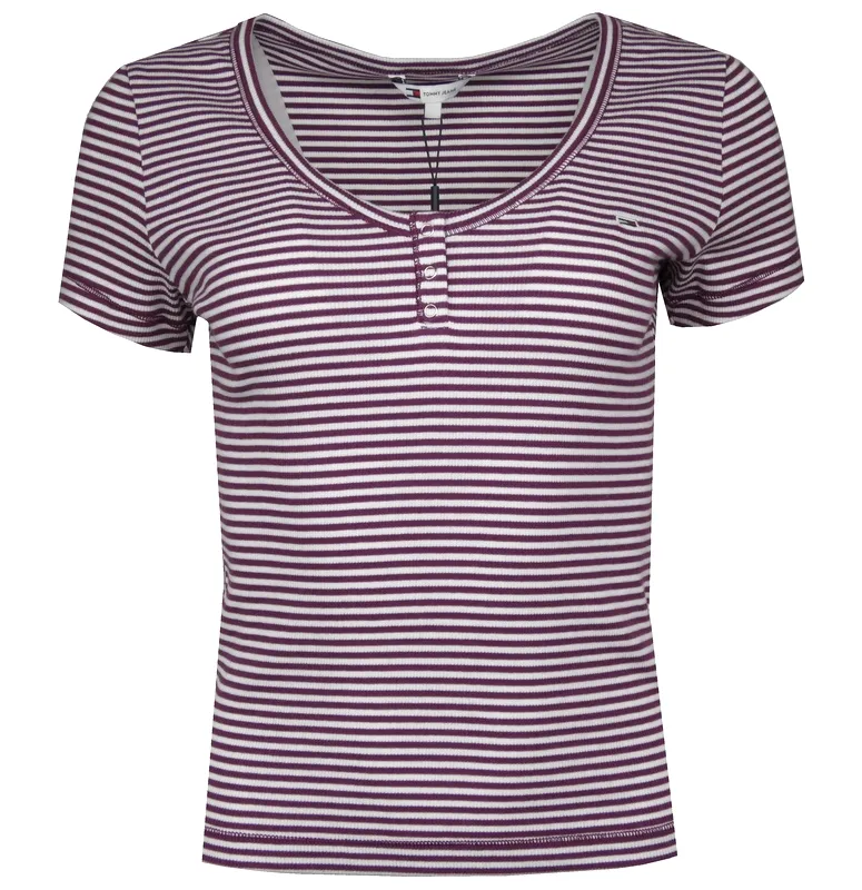 tommy-jeans-t-shirt-damski-slim-paski-m-stan-nowy