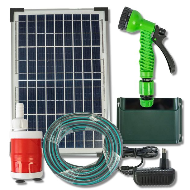 POMPA SOLARNA 20W DO DESZCZÓWKI PODLEWANIA NA DZIAŁKĘ SS100 z wężem 10 m