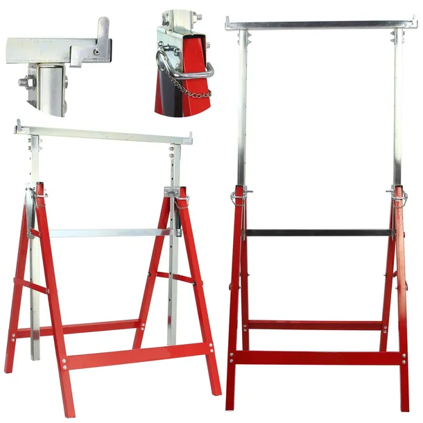 KOBYŁKI WARSZTATOWE - KOZIOŁKI - STOJAKI - 2 SZTUKI - REGULOWANE 80-130 CM
